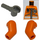 LEGO Orange Coast Guard Jacket and Logo with Dark Gray Hands (973)