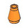 LEGO Orange Cone 1 x 1 without Top Groove (4589 / 6188)