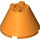 LEGO Orange Kegel 4 x 4 x 2 mit Achsloch (3943)