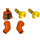 LEGO Orange Construction Foreman Torso (973)