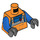 LEGO orange Bygningsarbejder Minifig Torso (973 / 76382)