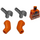 LEGO Orange Construction Worker Minifigure Torse (973 / 76382)