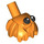 LEGO Orange Hermit Crab with Bar with Black Eyes (69945 / 108574)