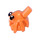 LEGO Orange Hermit Crab with Bar with Black Eyes (69945 / 108574)