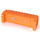 LEGO Oranje Kraan Sectie 4 x 12 x 3 met 8 Pin Gaten met 2 Bullet Gaten Sticker (52041)