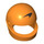 LEGO Orange Crash Helm mit McLaren Logo (2446 / 108315)