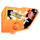 LEGO Orange Curved Panel 2 Right with &#039;GRF-X DSIGN&#039;, &#039;RACING LUBE&#039; Sticker (87086)