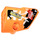 LEGO Orange Incurvé Panneau 2 Droite avec &#039;GRF-X DSIGN&#039;, &#039;RACING LUBE&#039; Autocollant (87086)