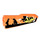 LEGO Orange Curved Panel 21 Right with &#039;AJR DESIGN&#039; Sticker (11946)