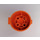 LEGO orange Cylinder 3 x 6 x 2.7 Vandret Hule Center Studs (30360)