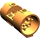 LEGO Orange Cylindre 3 x 6 x 2.7 Horizontal Goujons à centre creux (30360)
