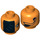 LEGO Oranje Deathstroke Minifigure Hoofd (Verzonken Solid Stud) (3626 / 21591)
