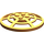 LEGO Orange Dish 6 x 6 Webbed (Support carré en dessous) (4285 / 30234)