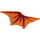 LEGO Orange Dragon Wing with Black Bones (Left) (98822)