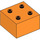 LEGO Orange Duplo Backstein 2 x 2 (3437 / 89461)