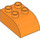 LEGO Orange Duplo Backstein 2 x 3 mit Gebogenes Oberteil (2302)