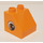 LEGO Orange Duplo Slope 2 x 2 x 1.5 (45°) with Eye both sides (10442 / 10443)