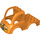 LEGO Orange Duplo Vehicle Body for Flatbed Truck with Construction Logo and Orange (15453 / 25152)