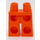 LEGO Orange Emmet Hips and Legs with Worn Belt and Stripes (3815 / 44181)