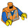 LEGO Orange Emmet Minifig Torso (76382 / 88585)