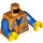 LEGO Orange Emmet Minifig Torso with Worn Stripes (973 / 76382)