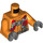 LEGO orange Kvinde Kystvagten Minifig Torso (973 / 76382)