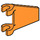 LEGO Orange Flag 2 x 2 Angled without Flared Edge (44676)