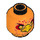 LEGO Orange Frax Minifigure Head (Recessed Solid Stud) (3626 / 17516)