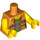 LEGO Orange Gail the Construction Worker Minifig Torso (973 / 88585)