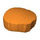 LEGO Orange Haar mit Eben oben (25379)