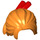 LEGO Orange Haar mit Loose Bun mit rot Chopsticks (35059)