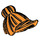 LEGO Orange Cheveux avec Haut Knot Bun et Forelock (93562)