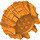 LEGO Orange Hard Plastic Giant Wheel with Pin Holes and Spokes (64712)