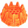 LEGO Orange Hard Plastic Giant Wheel with Pin Holes and Spokes (64712)