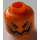 LEGO Oranje Hoofd met Carved Pompoen Decoratie (Verzonken solide nop) (3626 / 25960)