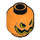 LEGO Orange Head with Carved Pumpkin Decoration (Recessed Solid Stud) (3626 / 25960)