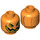 LEGO Arancione Testa con Carved Zucca Decorazione (Perno solido incassato) (3626 / 25960)