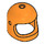 LEGO Naranja Casco con Ancha Chin Strap (50665)