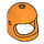 LEGO Orange Helmet with Thick Chin Strap (50665)