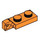 LEGO Oranje Scharnier Plaat 1 x 2 Vergrendelings met Single Finger Aan Einde Verticaal met Groef aan de onderzijde (44301)