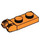 LEGO Orange Charnière assiette 1 x 2 avec Verrouillage Les doigts avec rainure (44302)