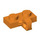 LEGO Orange Charnière assiette 1 x 2 avec Verticale Verrouillage Stub avec rainure inférieure (44567 / 49716)