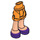 LEGO Orange Hip with Rolled Up Shorts with Purple Shoes with Thick Hinge (35556 / 35557)