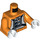 LEGO Orange Hoth Rebel Pilot Torse avec blanc Gloves (973 / 76382)