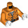 LEGO Oranje Joker Torso, Gevangenisuniform met Grey Undershirt (76382)