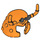 LEGO Orange Lobster Head Helmet with Eyes (34033)