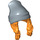 LEGO Orange Lange Haar mit Sand Blau Beanie Hut (52686)