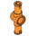 LEGO Orange Lange Stift mit Center Loch (44874 / 87082)