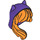 LEGO Orange Long Straight Hair over Shoulder with Bangs and Purple Hood (29356)