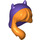 LEGO Orange Lange Gerade Haar over Schulter mit Bangs und Purple Kapuze (29356)